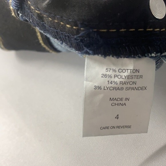 New York & Company Blue Ultra High-Waist Super Skinny Women's Jean Pants Size 4 - Picture 8 of 12